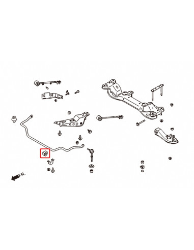 boccola della barra stabilizzatrice anteriore Hardrace Nissan Silvia S14 S15