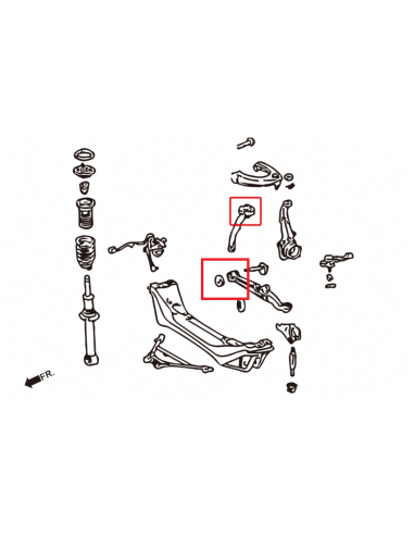 Front Lower Arm + Tension Rod Bushing Lexus IS, Toyota Altezza
