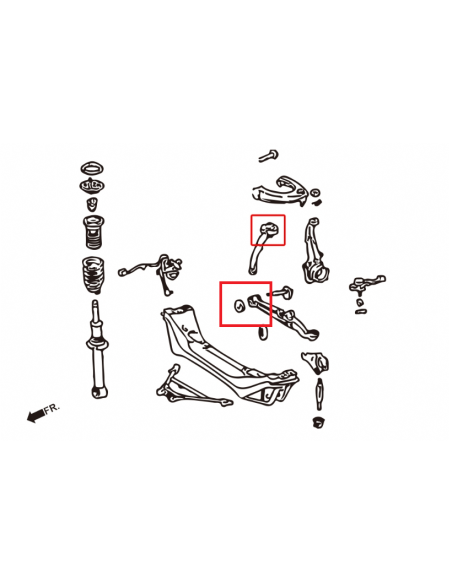 Boccola braccio inferiore anteriore + tirante di tensione Hardrace Toyota Altezza MK1 CE10 XE10 lexus IS XE10 MK1