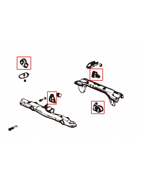 Kit Supporto motore rinforzato Hardrace Honda Civic MK4 MT CRX MK2