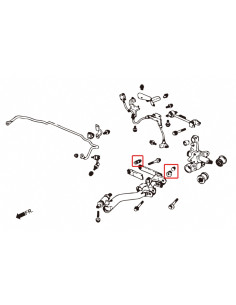 Boccole del Braccio inferiore posteriore Hardrace Honda Civic MK7 + Type R + Integra Type R MK4 2