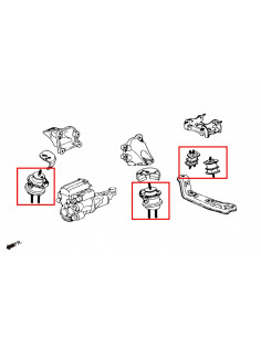 Supporti Motore e cambio Hardrace Honda S2000 MK1 MK2 Race Version 2