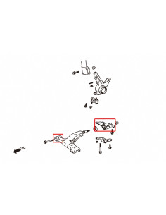 Silent block inferiore anteriore Hardrace Toyota Corolla E100 2