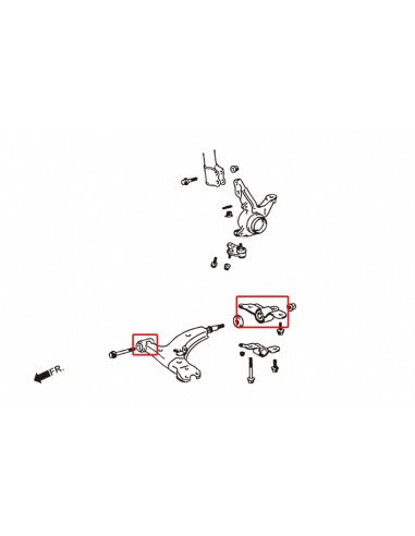 Silent block inferiore anteriore Hardrace Toyota Corolla E100