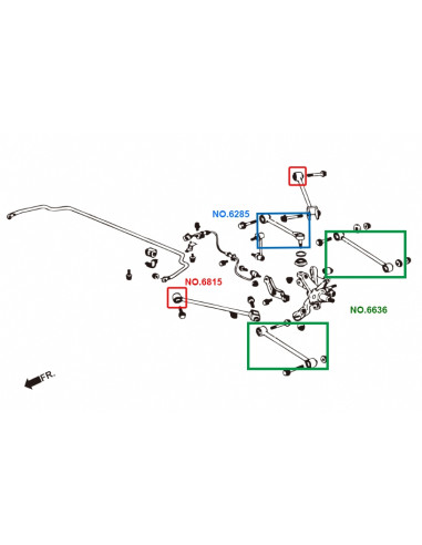 Kit Braccio posteriore laterale Hardrace Honda Accord MK6