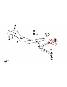 Silent block inferiore anteriore Hardrace BMW Serie 3 E30 E36 + M3 2