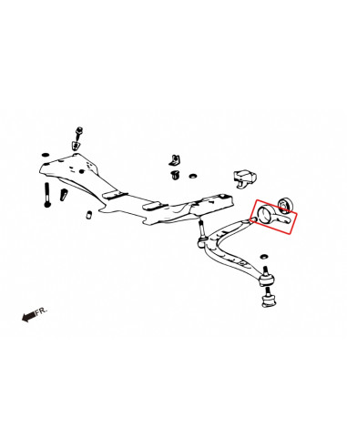 Silent block inferiore anteriore Hardrace BMW Serie 3 E30 E36 + M3
