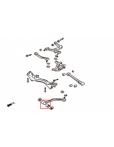 Boccole del braccio longitudinale posteriore Hardrace Mitsubishi Lancer Evo 4 5 6 7 8 9  CJ CS