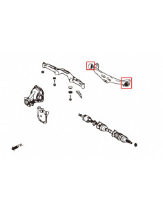 Boccole del Supporto Differenziale posteriore Hardrace Mitsubishi Lancer Evo 4 5 6 7 8 9 CJ CS 2