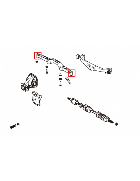 Boccole del Supporto Differenziale posteriore Hardrace Mitsubishi Lancer Evo 4 5 6 7 8 9 CJ CS AYC Models