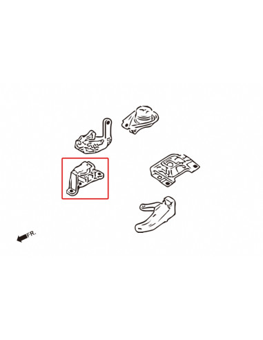 Supporto motore Destro rinforzato Hardrace Mazda 3 MK1 BK motori 2.3