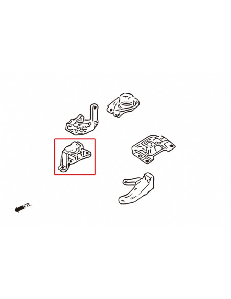 Supporto motore Destro rinforzato Hardrace Mazda 3 MK1 BK motori 2.3