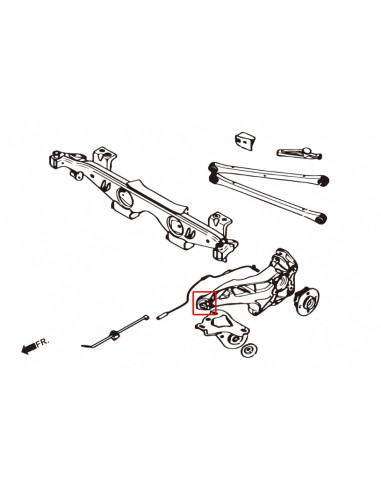 Silent Block Braccio longitudinale posteriore Hardrace Mini R55 R56 R57 R58 R59 + S + JCW