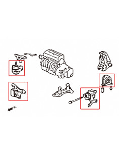 Harden Engine Mount Honda Civic, Integra, RSX 2
