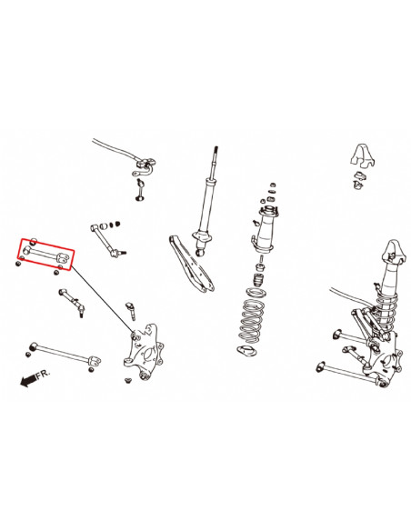 Kit Braccio superiore posteriore regolabile Hardrace Lexus GS S190 IS XE20