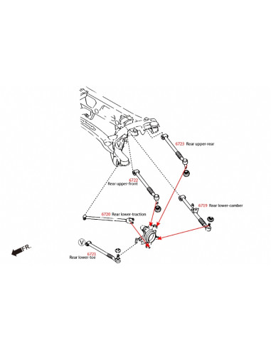 Kit Braccio Laterale posteriore Hardrace Mazda MX-5 NC RX-8 SE