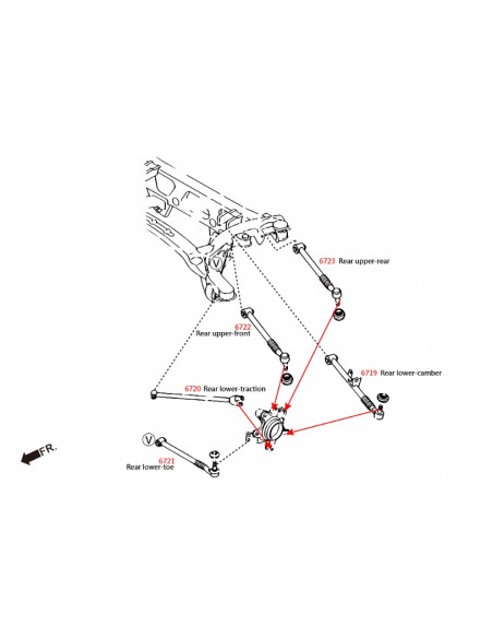Kit Braccio Laterale posteriore Hardrace Mazda MX-5 NC RX-8 SE
