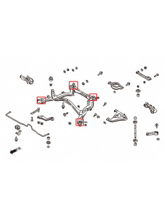 boccola del sottotelaio posteriore Hardrace Nissan 300ZX Z32 Silvia S13 S14 S15 Skyline R32 R33 R34 2