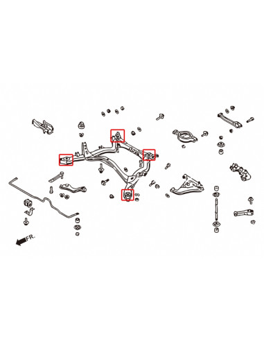 boccola del sottotelaio posteriore Hardrace Nissan 300ZX Z32 Silvia S13 S14 S15 Skyline R32 R33 R34