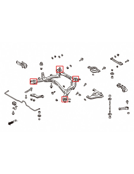 Rear Subframe Bushing Infiniti Q45, Nissan 240SX, Skyline, Z-series