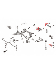 Kit Boccole braccio posteriore convergenza/trazione/camber Hardrace Nissan 300ZX Z32 Silvia S13 Skyline R32 2