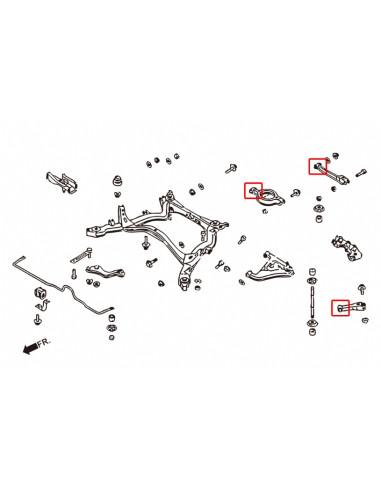 Kit Boccole braccio posteriore convergenza/trazione/camber Hardrace Nissan 300ZX Z32 Silvia S13 Skyline R32