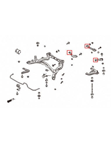 boccole del braccio posteriore per convergenza/trazione/camber Hardrace Nissan Silvia S14 S15 Skyline R33 R34