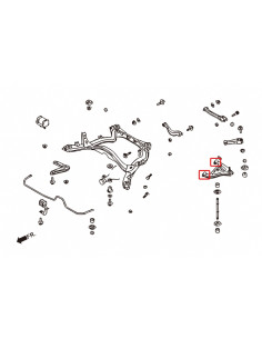 boccole del braccio oscillante posteriori inferiori Hardrace Nissan Silvia S14 S15 Skyline R33 R34 2