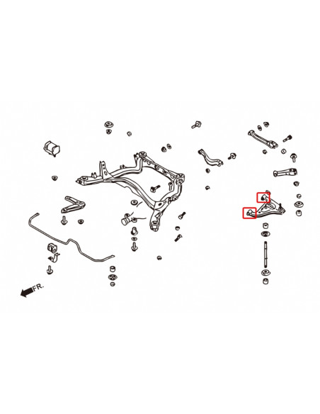 boccole del braccio oscillante posteriori inferiori Hardrace Nissan Silvia S14 S15 Skyline R33 R34