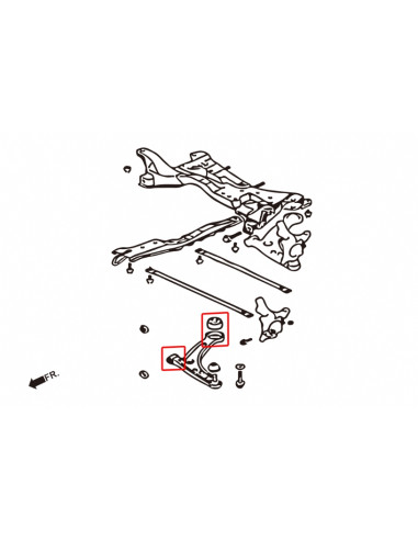 Boccole del Braccio inferiore anteriore Hardrace Mitsubishi Lancer Evo 4 5 6 7 8 9 CJ CS