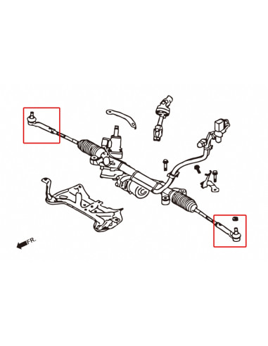 Testina tirante Sterzo Hardrace Subaru BRZ Toyota GR86 GT86 Impreza MK1 MK2 MK3 MK4 WRX VA