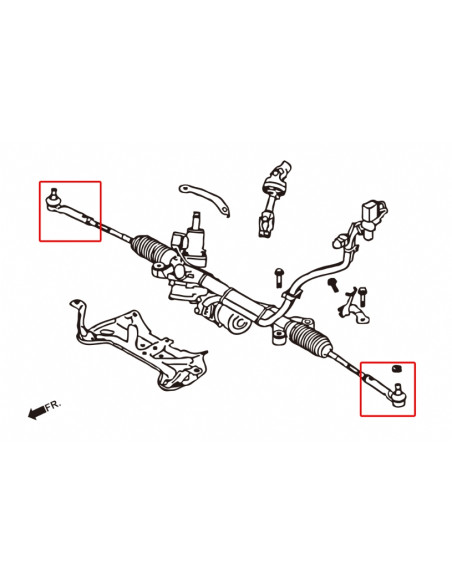 Testina tirante Sterzo Hardrace Subaru BRZ Toyota GR86 GT86 Impreza MK1 MK2 MK3 MK4 WRX VA