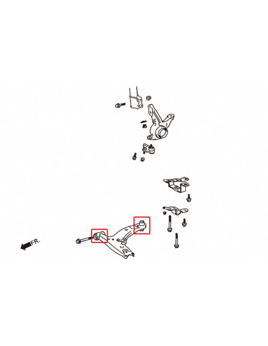 Silent block inferiore anteriore Hardrace Toyota Corolla E110
