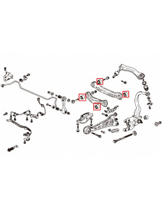 Boccole del braccio laterale posteriore Hardrace Honda Accord MK5 2