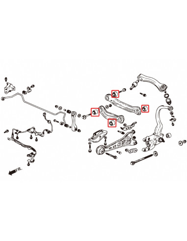 Boccole del braccio laterale posteriore Hardrace Honda Accord MK5