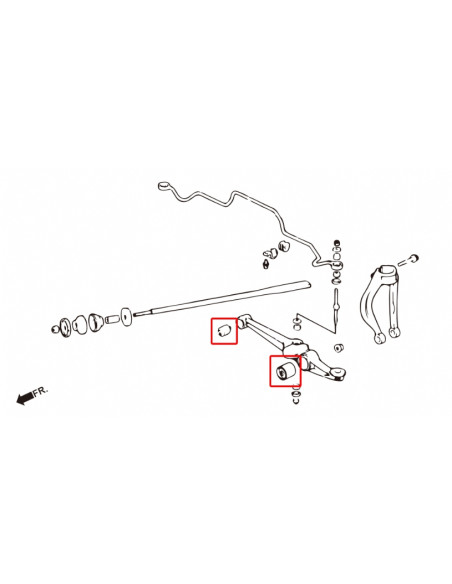 Silent block inferiore anteriore Hardrace Honda Civic MK4 CRX MK2 Integra MK2
