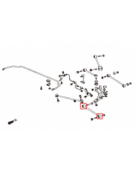 Kit Boccole del Braccio inferiore anteriore posteriore Hardrace Honda Accord MK7