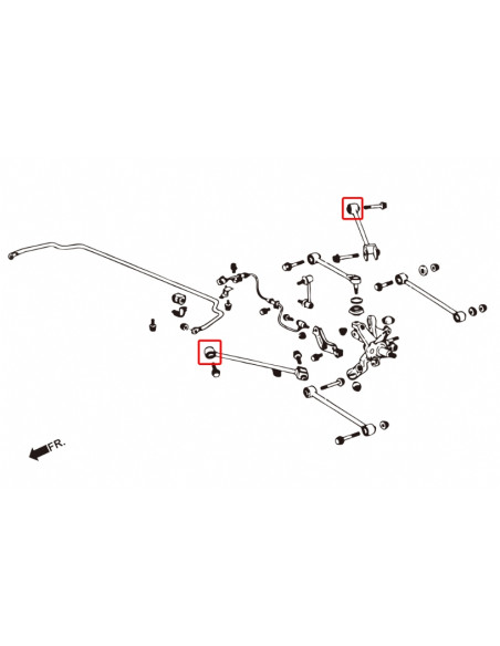 Boccole del braccio posteriore longitudinale Hardrace Honda Accord MK7