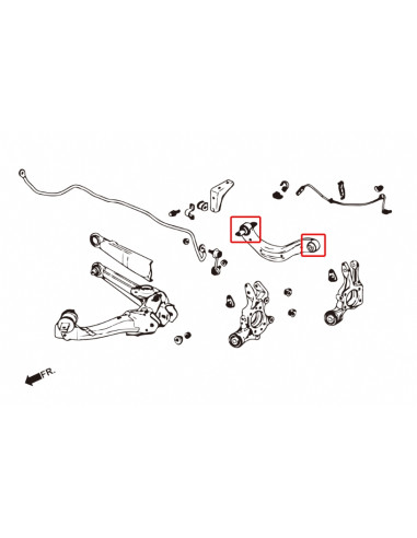 Boccole del braccio superiore posteriore Hardrace Honda Civic MK8 + Type R