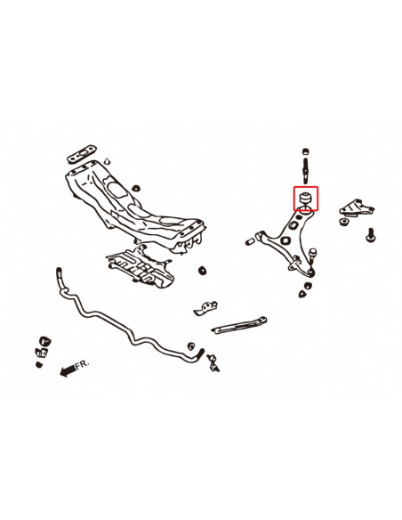 Boccola del braccio inferiore anteriore Hardrace Subaru BRZ Toyota GR86 GT86 086A Impreza MK4 MK5
