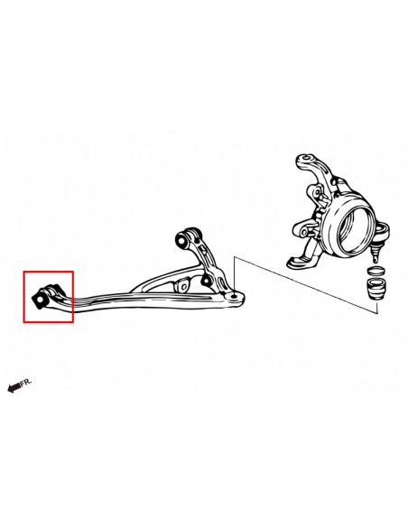 Boccole Braccio inferiore posteriore Hardrace Honda S2000 Lato Anteriore MK1 MK2