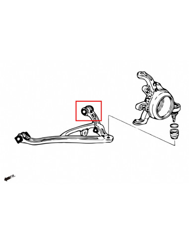 Boccole Braccio inferiore posteriore Hardrace Honda S2000 Lato Posteriore MK1 MK2