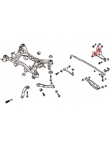 Kit Boccole Braccio superiore posteriore Hardrace Subaru BRZ Toyota GR86 GT86 086A Impreza GJ GP Levorg VM WRX VA