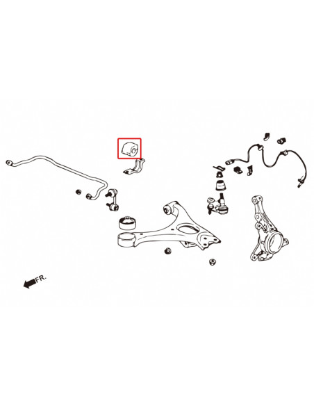 Boccole Barra stabilizzatrice anteriore Hardrace Honda Civic MK8 Type R