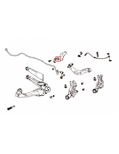 Boccole Barra stabilizzatrice posteriore Hardrace Honda Civic MK8 FD/TYPE-R/JDM