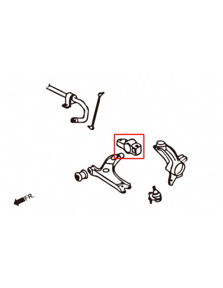 Boccola del braccio oscillante inferiore anteriore Hardrace Audi A3 8P S3 RS3 Seat leon 1P1 + cupra VW Golf 6 R