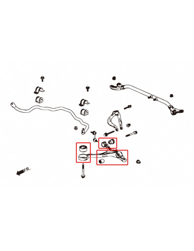 Kit Boccole Braccio inferiore anteriore Hardrace Honda Accord MK8