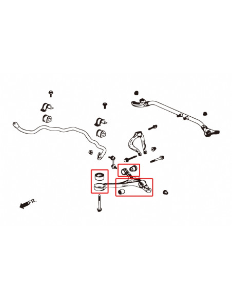 Kit Boccole Braccio inferiore anteriore Hardrace Honda Accord MK8