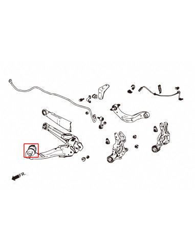 Boccole del braccio posteriore longitudinale Hardrace Honda Civic MK8 + Type R