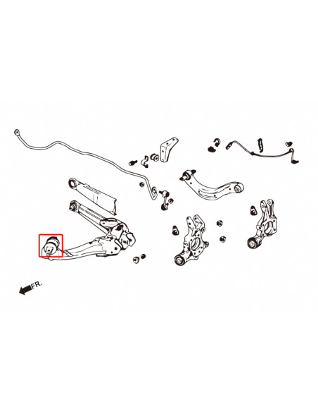 Rear Trailing Arm Bushing Honda Civic, Stream